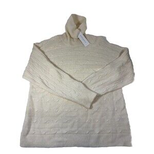 Bianco Blu Sweater Womens Sm Merino Wool Cashmere Winter White Turtleneck Tunic